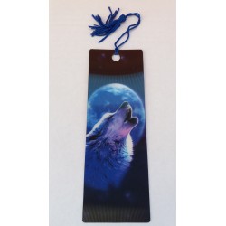 Marque Page 3D  Loup Hurleur Lune