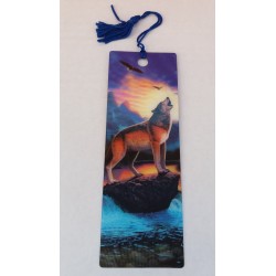 Marque Page 3D  Loup Couché de Soleil