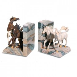 Serre Livres Couple Chevaux