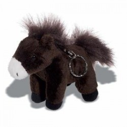 Porte-Clés Peluche Cheval Noir