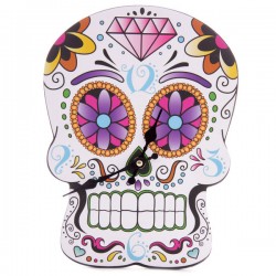 Horloge Découpée Crâne - Jour des Morts Mexicains