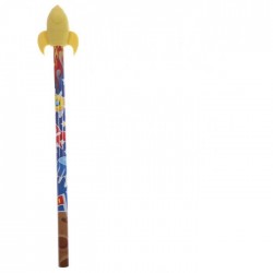 Crayon à Papier gomme Fusée Jaune