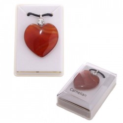 Pendentif Coeur Pierre Carnelian