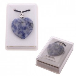 Pendentif  Coeur Pierre Sodalite