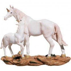 Statuette Licorne avec son BéBé