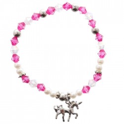Bracelet Licorne Rose