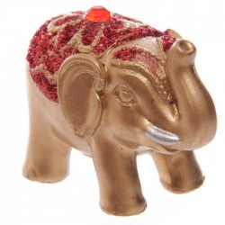 Mini Eléphant Pailleté Rouge Porte Bonheur