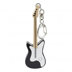Porte-Clés Lumineux et Sonore Guitare Noire