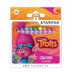 Set de 12 Crayons de couleur Cire "Trolls"