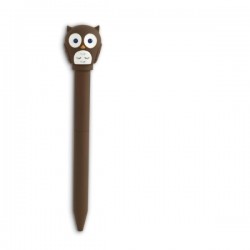 Stylo Lumineux et Sonore Hibou Marron